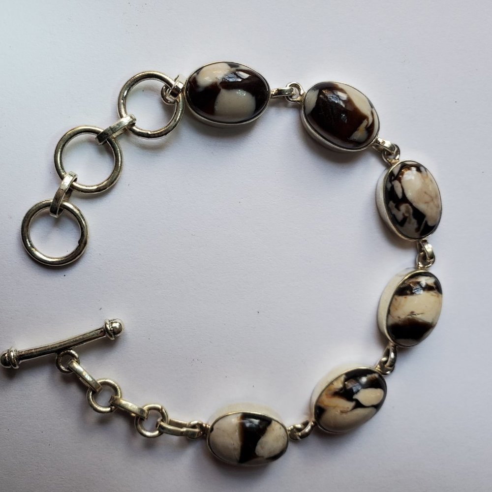 JASPER STERLING SILVER BRASELET - Picture 5 of 12